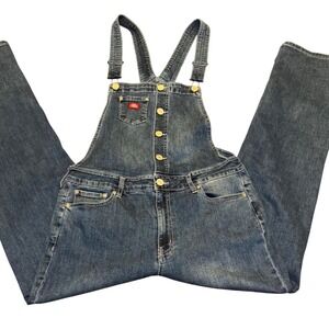 Dickies Button Up Overalls | Women's XL | Denim Jeans | Y2K | Carpenter Style